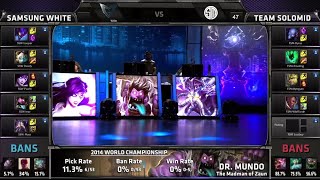 TSM vs Samsung White  Game 3 Quarter Finals S4 Worlds LOL 2014 Playoffs  SSW vs TSM G3 [upl. by Cosme]