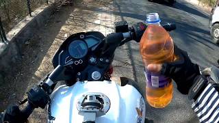 Pulsar 200 ns bs4 1 litre petrol mileage test 2018 [upl. by Sterner712]