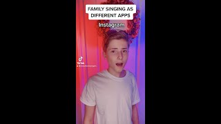 FAMILY SINGING AS DIFFERENT APPS 🔥🎤shorts sharpefamilysingers [upl. by Christabelle]