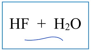 HF  H2O Hydrofluoric acid  Water [upl. by Nemaj815]