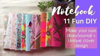 Make your own Personalised Notebook Diary Cover decoration  Notebook decoration  FUN DIY  PART 1 [upl. by Iver988]