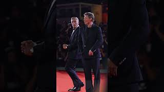 Brad Pitt and George Clooney’s bromance alive and well at the Venice Film Festival shorts [upl. by Winou]