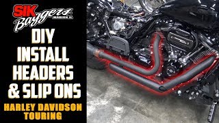 Install Headers amp Slip Ons Harley Davidson Touring [upl. by Nikal192]