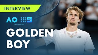 Zverev shares secret about his Olympic Gold Medal Australian Open 2022  PostMatch Interview [upl. by Faline]