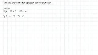 Lineaire ongelijkheden oplossen zonder grafieken 3 HAVO [upl. by Clute891]