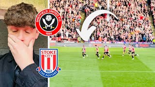 TYRESE CAMPBELL CELEBRATES in front of 3K STOKE FANS Sheffield United 20 Stoke City [upl. by Atolrac]