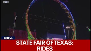 State Fair of Texas New rides on the Midway [upl. by Ahsinat]