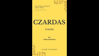 Czardas Vittorio Monti for Violin and Piano [upl. by Enegue]