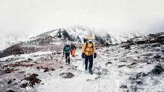 Winter Mountaineering in Scotland in a storm [upl. by Akihc]