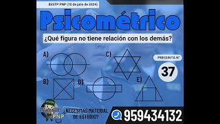 Parte 28  ¿Quieres probar tu inteligencia  Pregunta N°37  Admisión 20242 psicometrico pnp [upl. by Falo]