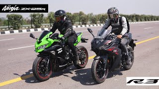 Yamaha R3 VS Ninja ZX25R  Most Awaited Comparison Ever [upl. by Zerimar974]