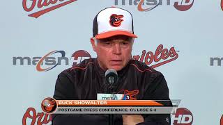 Buck Showalter after Orioles loss to Red Sox [upl. by Ecirtahs]