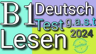 DTZ Deutschtest Lesen gast Leseverständnis [upl. by Eagle]