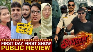 Singham Again Public Review Reaction Ajay Devgan Akshay Kumar  Singham 3 Movie Public Reaction [upl. by Nayt176]