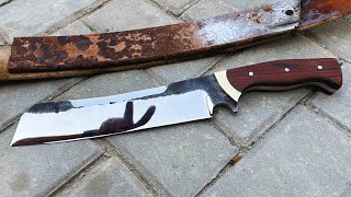 Creating Chopper Knife using Upcycled Leaf Spring [upl. by Mcintosh]