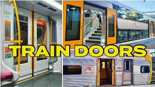 Sydney double decker trains door action  Train doors opening and closing [upl. by Suzetta]