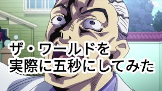 【ネタ動画】ザ・ワールドを実際に約五秒にしてみた [upl. by Ylera]