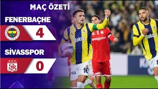 Fenerbahçe 40 Sivasspor  12 Hafta maç özeti Süper Lig 20232024 [upl. by Hatokad]