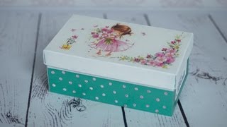 Decoupage tutorial  shoe box  DIY By Catherine [upl. by Standush]