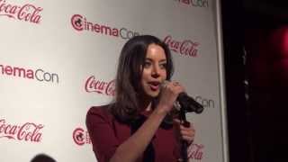 CinemaCon 2013 Press Conference with Aubrey Plaza [upl. by Uzia]