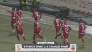 Swindon 2  3 Crawley AET Town  The FA Cup 2nd Round Replay  071210 [upl. by Lokim]