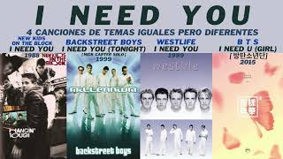 🇺🇸NKOTB 🇺🇸BSB 🇮🇪WEST 🇰🇷BTS  I NEED YOU 1988199919992015 4 temas iguales pero diferentes [upl. by Panta]