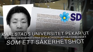 Karlstads universitet pekar ut SD som ett säkerhetshot  bakom uttalandet står Tobias Hübinette [upl. by Haisa]