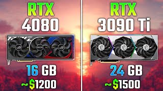 RTX 4080 vs RTX 3090 Ti  Test in 7 Games [upl. by Llenahs137]