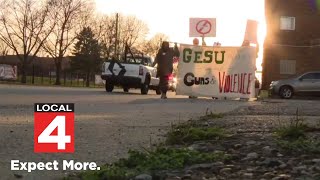 Community walks to end gun violence on Detroits west side [upl. by Jeffry762]