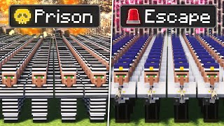 500 Villagers Escape The Hardest Prison in Minecraft [upl. by Selie]