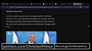 Christian Prince September 29 2024 Israel started ground invasion to free Lebanon from terrorist [upl. by Enattirb]