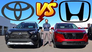 2024 Honda CRV vs 2024 Toyota RAV4 Which Japanese SUV Is Best [upl. by Alberik633]