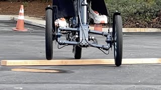 INCREDIBLE Reverse E Trike Independent Wheel Movement Tilting Wheels on Adult Tricycle [upl. by Wise]