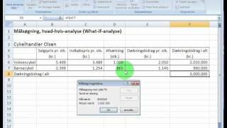 Målsøgning med Excel [upl. by Ogdan]