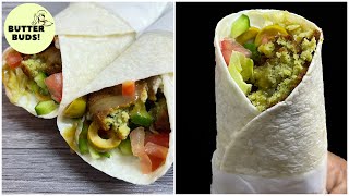 Falafel Wrap Recipe  Breakfast Recipe  Falafel sandwich wraps  Butterbuds [upl. by Yeung]