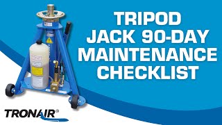 Aircraft Tripod Jack 90Day Maintenance Checklist  Tronair [upl. by Milore]