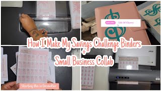 How I Make My Savings Challenge Binders  Entrepreneur Small Business Collab  Giveaway [upl. by Hsan237]