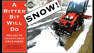 KUBOTA BX23S VS MINNESOTA SNOWSTORM Artillian Front Angle Blade [upl. by Cohligan968]