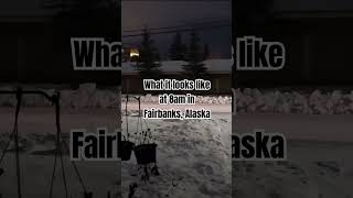 8am in Fairbanks Alaska morning dark alaska fairbanks winter snow darkness cloudy foggy [upl. by Bussy]