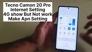 Tecno Camon 20 Pro Internet Setting How To Making Apn Setting  Slow Data Fix [upl. by Yddor]