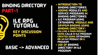 Using Binding directories  Introduction to binding directories in AS400 ILE RPG [upl. by Pam297]