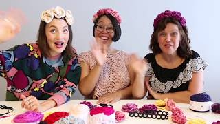 Kristy Glass Knits Flower Crowns with Nancy Ricci [upl. by Errehs]