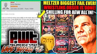 Dave Meltzer BIGGEST LIE EVER Wrestling Observer Is FINISHED Bryan Alvarez SHILLING AEW ALL IN [upl. by Naamann]