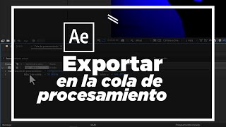 Como exportar proyecto After Effects ¡MINI TUTORIAL [upl. by Sayer384]