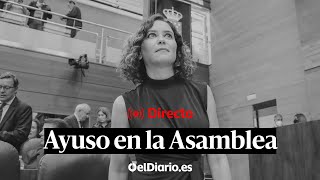 🔴 DIRECTO  Ayuso responde a la oposición en la sesión de control en la Asamblea de Madrid [upl. by Bogart228]