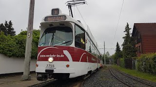 Mitfahrt DÜWAG Gelenktriebwagen Typ quotMannheimquot  Braunschweiger VerkehrsAG Triebwagen 7553 [upl. by Gonick]