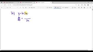 T9 Q9a Differentiate Logarithmic Function SM015 [upl. by Arrac331]