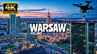 Warsaw Poland In 4K By Drone  Amazing View Of Warsaw Poland [upl. by Notrub]