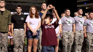 Yell Leader in training leads Aggie War Hymn [upl. by Nywra]