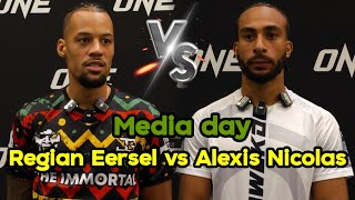 สัมภาษณ์ก่อนชกคู่เอก Regian Eersel vs Alexis Nicolas Media day [upl. by Nilkoorb]